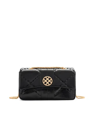 Orange Cube Women's Mosaic Diamond Chain Bag - Black