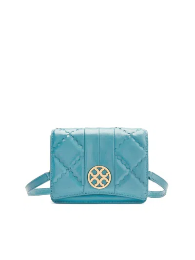 Orange Cube Women's Mosaic Diamond Crossbody Bag - Sky Blue