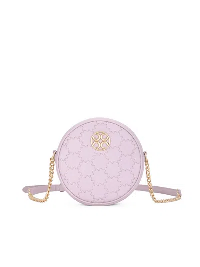 Orange Cube Women's Purple Quilted Impressions Round Bag - Lavender Fog