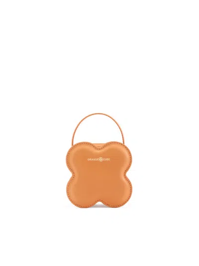 Orange Cube Women's Small Lucky Clover Handbag - Orange