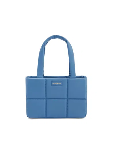 Orange Cube Women's Square Stitch Cushion Tote - Sky Blue
