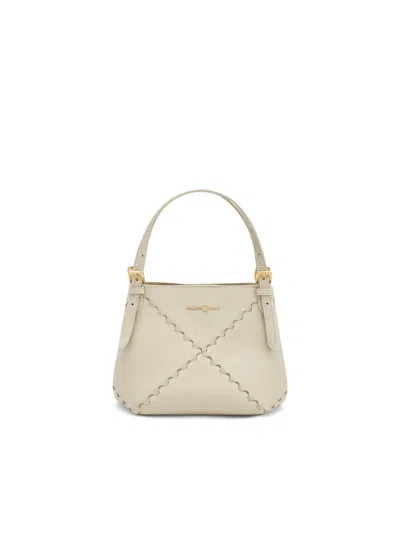 Orange Cube Women's White Dusk Mosaic Mini Tote - Cream