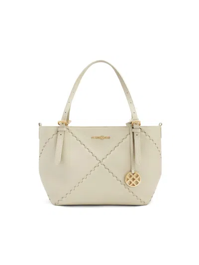 Orange Cube Women's White Dusk Mosaic Tote - Cream