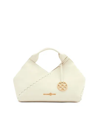 Orange Cube Women's White Fortune Cookie Mini Tote - Pearl