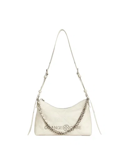 Orange Cube Women's White Metropolitan Shoulder Bag - Cream