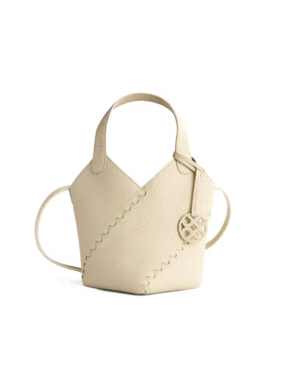 Orange Cube Women's White Modern Basket Bag - Cream
