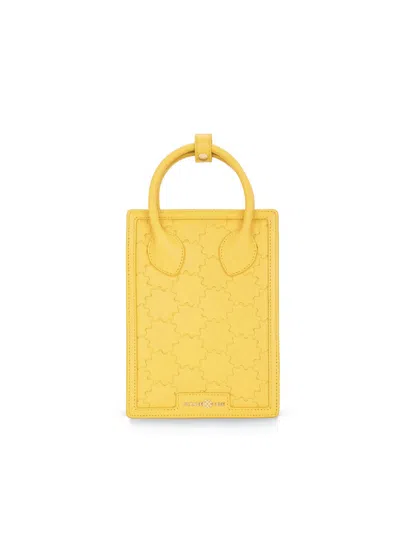 Orange Cube Women's Yellow Quilted Impressions Mini Tote Bag - Banana