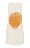 Orange Culture Abi Moon Printed Silk Two-piece Midi Dress In Green