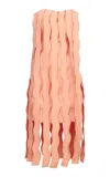 Orange Culture Ifedayo Wave Strip Crepe Mini Dress In Pink