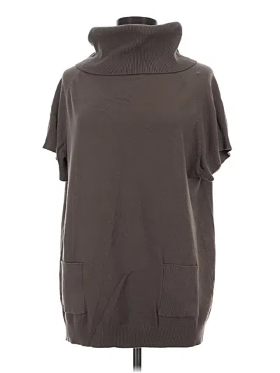 Pre-owned Orange Fashion Poncho In Gray