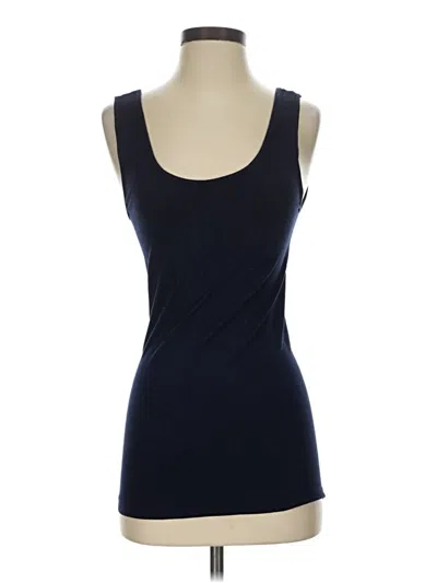 Pre-owned Orange Tank Top Blue Strapless Neckline Tops