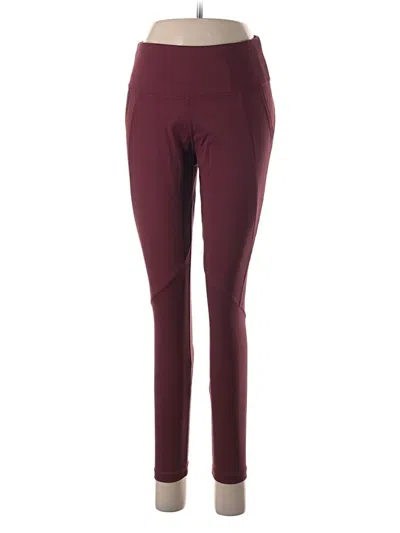 Pre-owned Orange Theory Active Pants In Burgundy