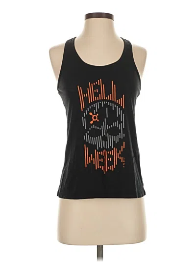 Pre-owned Orange Theory Tank Top Black Halter Neckline Tops
