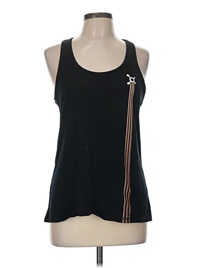 Pre-owned Orange Theory Tank Top Black Halter Neckline Tops