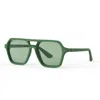 Orbital Women's Le Mans Sunglasses In Matt Green Green In Green