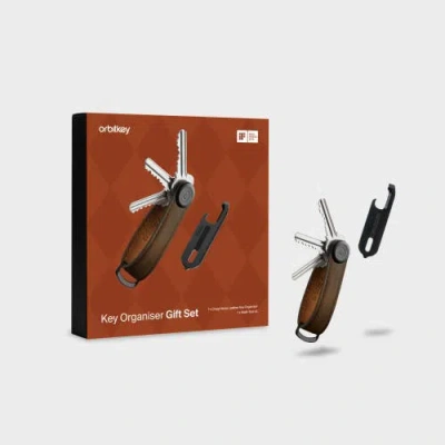 Orbitkey Crazyhorse Key Organiser + Multitool V2 Set In Brown