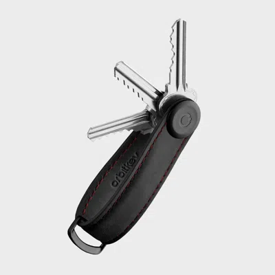 Orbitkey Crazyhorse Leather Key Organiser In Black