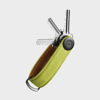 Orbitkey Crazyhorse Leather Key Organiser In Green