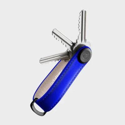 Orbitkey Leather Key Organiser In Blue