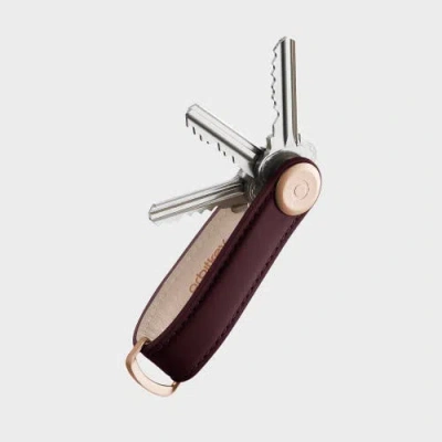 Orbitkey Leather Key Organiser In Burgundy