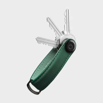 Orbitkey Matte Leather Key Organiser In Green