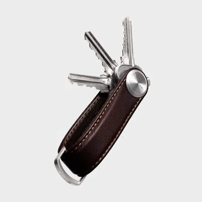 Orbitkey Pro Leather Key Organiser In Brown