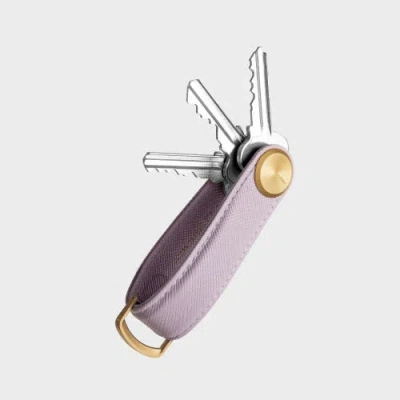 Orbitkey Pro Saffiano Leather Key Organiser In Purple