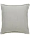 Orchids Lux Home 100% Cotton Fringed Molly Square Throw Pillow In Beige
