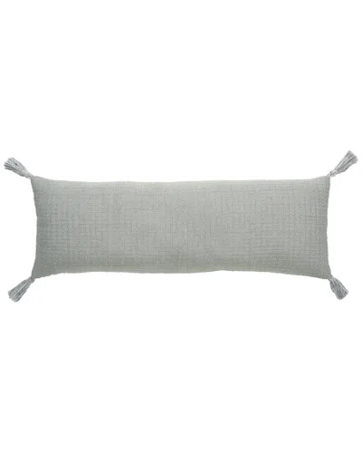 Orchids Lux Home 100% Cotton Molly Lumber Throw Pillow In Mint