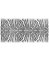 Orchids Lux Home 100% Cotton Printed Zebra Table Cloth In Black