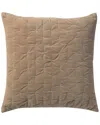 Orchids Lux Home 100% Cotton Reversable Printed Brady Sham In Beige