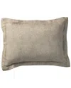 Orchids Lux Home 100% European Printed Linen Abbey Sham Set In Beige