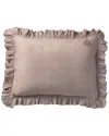 Orchids Lux Home 100% European Space Dyed Linen Blush Sham Set In Blush