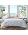 Orchids Lux Home 100% Yard Dyed Cotton Stripe Duvet Cover In Ginger