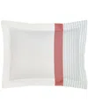 Orchids Lux Home 100% Yard Dyed Cotton Stripe Sham Set In Ginger