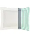 Orchids Lux Home 100% Yard Dyed Cotton Stripe Sham Set In Indigo
