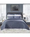 Orchids Lux Home 300 Thread Count Avalon Quilted Coverlet