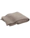 Orchids Lux Home 300 Thread Count Celestial Rib Knit Throw