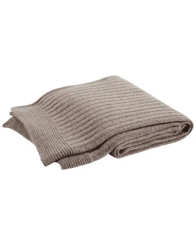 ORCHIDS LUX HOME ORCHIDS LUX HOME 300 THREAD COUNT CELESTIAL RIB KNIT THROW