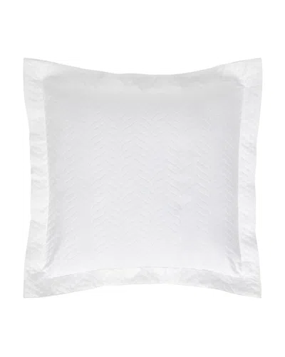 Orchids Lux Home 610 Thread Count Casablanca Matelassé Coverlet Euro Sham In White