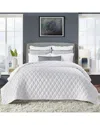 Orchids Lux Home Avalon Coverlet - White