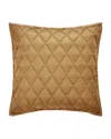 Orchids Lux Home Avalon Coverlet Euro Sham - Caramel In Brown