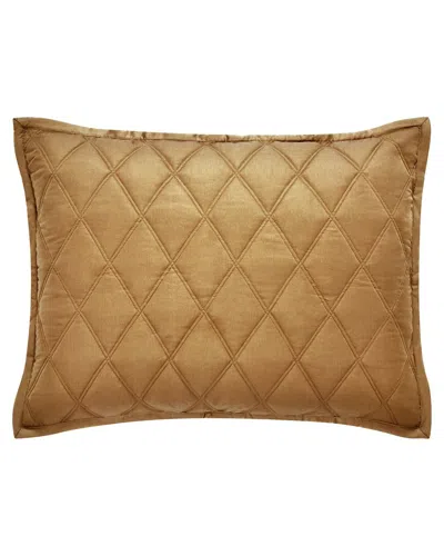 Orchids Lux Home Avalon Coverlet Sham - Caramel In Brown