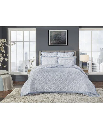 Orchids Lux Home Bliss Printed Cotton Quilt In White