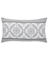 Orchids Lux Home Circle Parker Deco Pillow - Fog In Gray