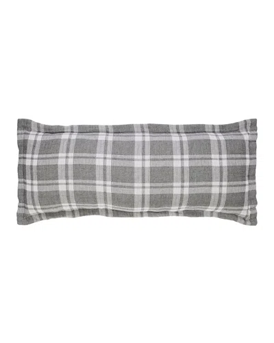 ORCHIDS LUX HOME DOYLE DECORATIVE BED THROW PILLOW - CHARCOAL