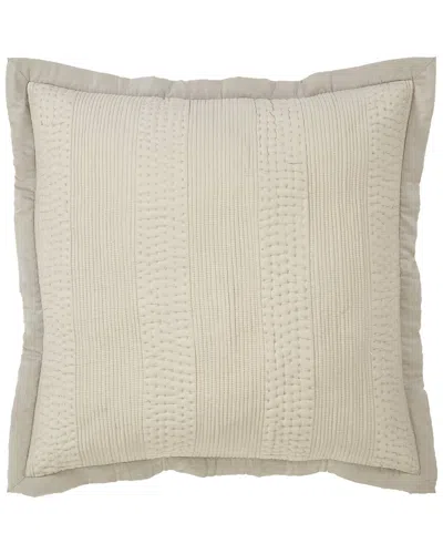 Orchids Lux Home Laysan Channel Quilted Cotton Coverlet Euro Sham