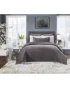 Orchids Lux Home Milton Channel Stitched Velvet Coverlet