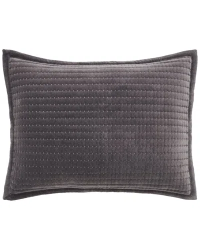 Orchids Lux Home Milton Channel Stitched Velvet Coverlet Sham