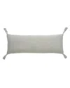Orchids Lux Home 100% Cotton Molly Lumber Throw Pillow In Gray